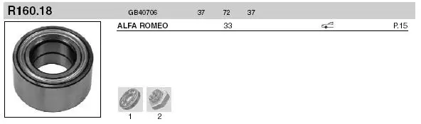 SNR GB40706R00 Ön Aks Rulmanı resmi