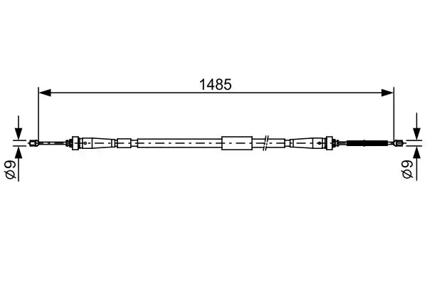 BOSCH 1987482637 El Fren Halatı (Arka Sol) 365311282R resmi