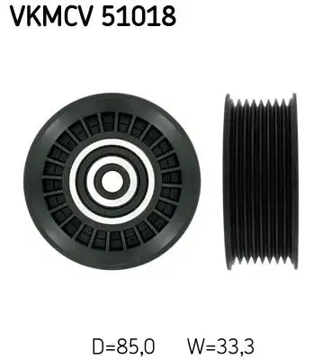 SKF VKMCV51018 Alternatör Gergi Rulmanı A0005500633 resmi