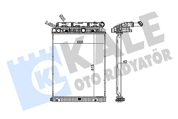 KALE 352840 Radyatör A9405000303 resmi