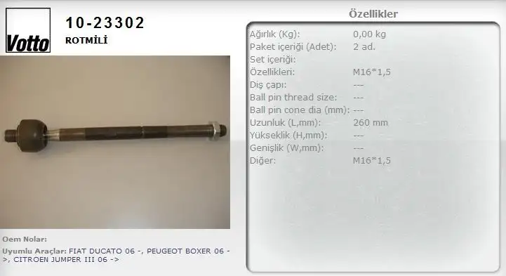 VOTTO 10-23302 Rot Mili 4018A4 resmi