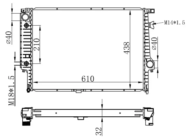 ORIS BBM110032 Radyatör 1723467 resmi