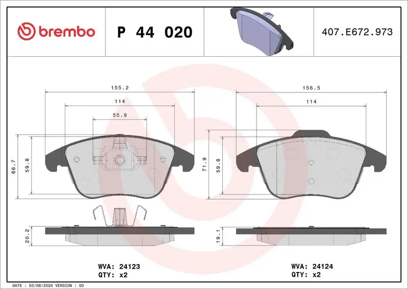 BREMBO P44020 Ön Fren Balatası resmi
