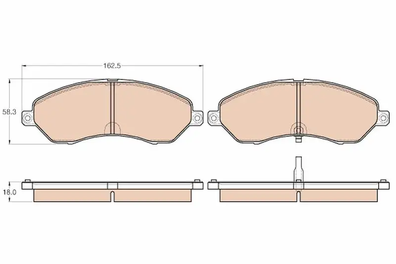 TRW GDB3564 Ön Fren Balatası 287042100120 resmi