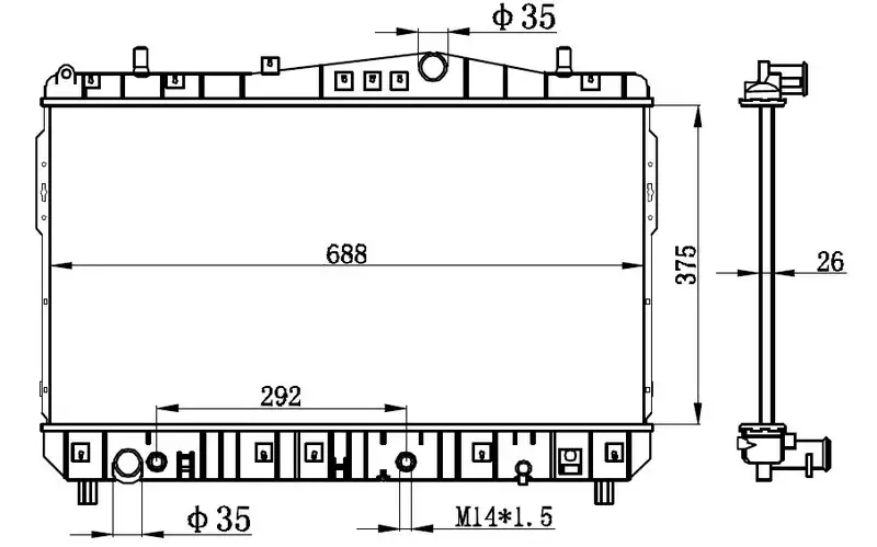 ORIS BCH012026 Radyatör 96813423 resmi