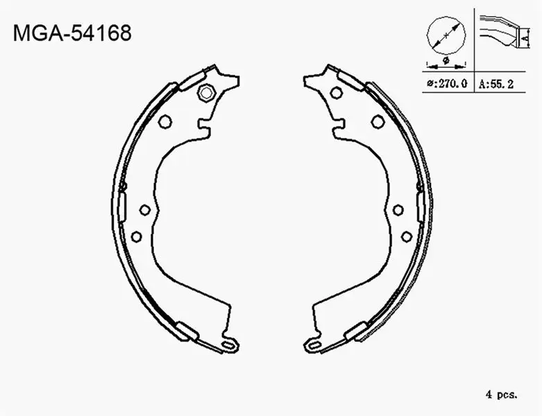 MGA 54168 Arka Fren Balatası 449526230 resmi