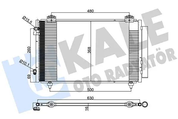 KALE 383100 Klima Radyatörü resmi