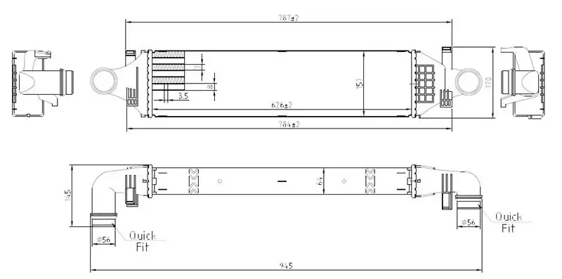 MGA 80820 Turbo Radyatörü 2465000900 resmi