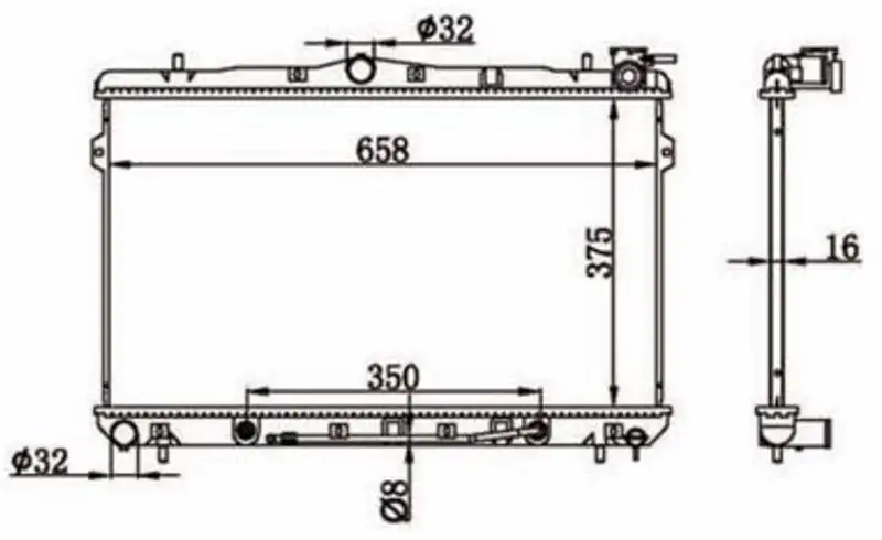 MGA 80620 Radyatör 2531029700 resmi