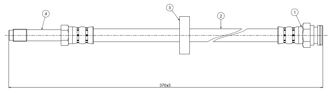 CAVO C800089A Ön Fren Hortumu 6U0611701B resmi