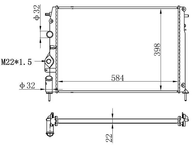 ORIS BRN010022 Radyatör 7711135327 resmi