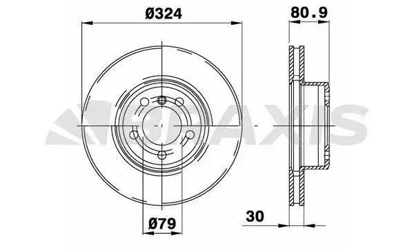 BRAXIS AD1052 Ön Fren Diski 34116750265 resmi