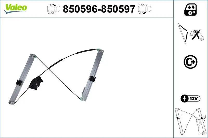 VALEO 850596 Ön Cam Krikosu (Sol) 8E0837461C resmi