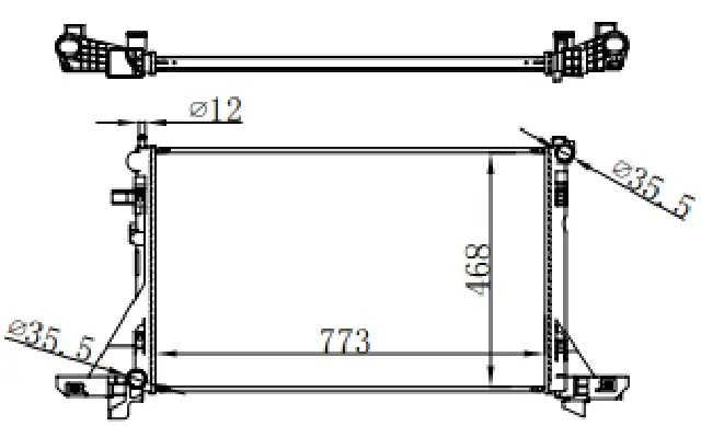 ORIS BRN081022 Radyatör 214107695R resmi