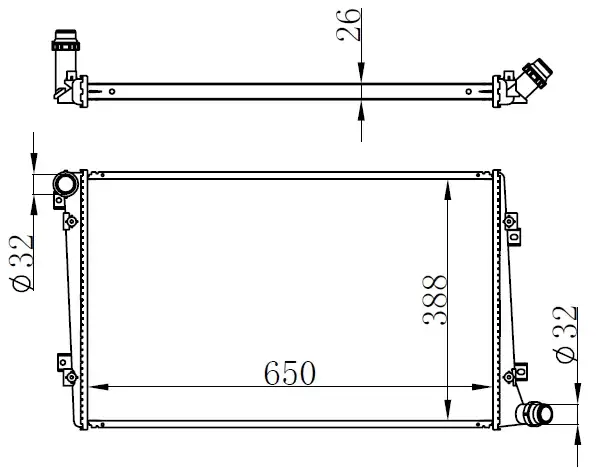 ORIS BAU062026 Radyatör 1K0121251AK resmi