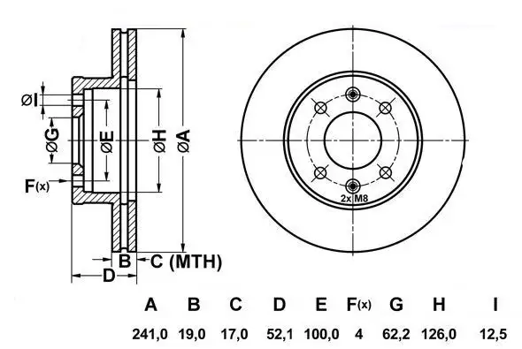 MGA 50229 Ön Fren Diski 5171225060 resmi