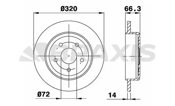 BRAXIS AE0737 Arka Fren Diski resmi