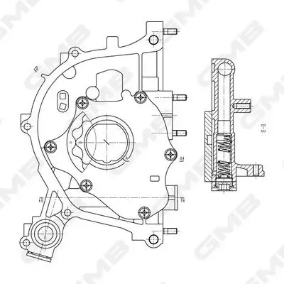 GMB GOAS-169A Yağ Pompası 15100P72A01 resmi