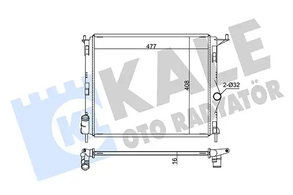 KALE 346010 Radyatör 8200735038 resmi