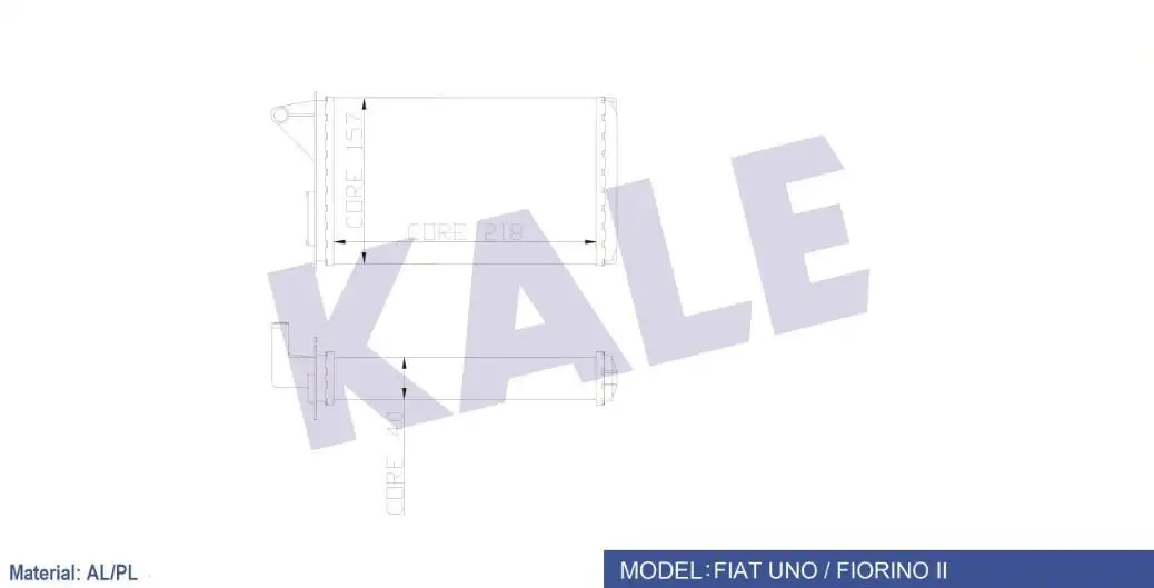 KALE 1783852AL Kalorifer Radyatörü resmi