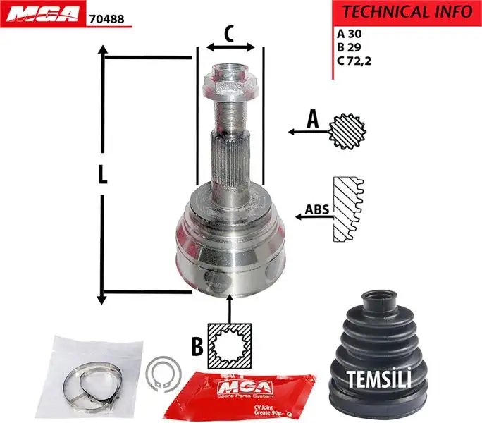 MGA 70488 Aks Kafası (Dış) 1808200212 resmi