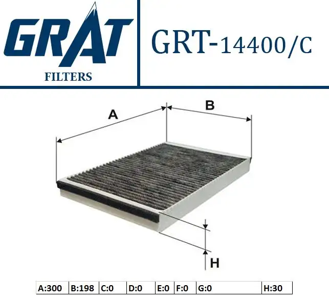 GRAT 14400C Polen Filtresi (Karbonlu) 1808610 resmi