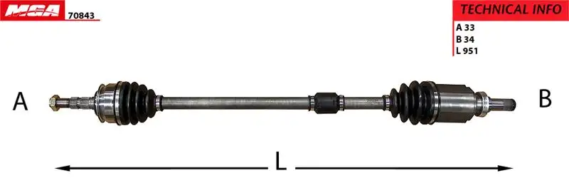 MGA 70843 Ön Aks (Sağ) 13334702 resmi