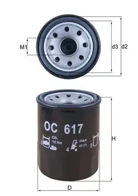 MAHLE OC617 Yağ Filtresi resmi