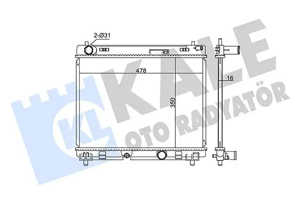 KALE 342140 Radyatör 164000N050 resmi