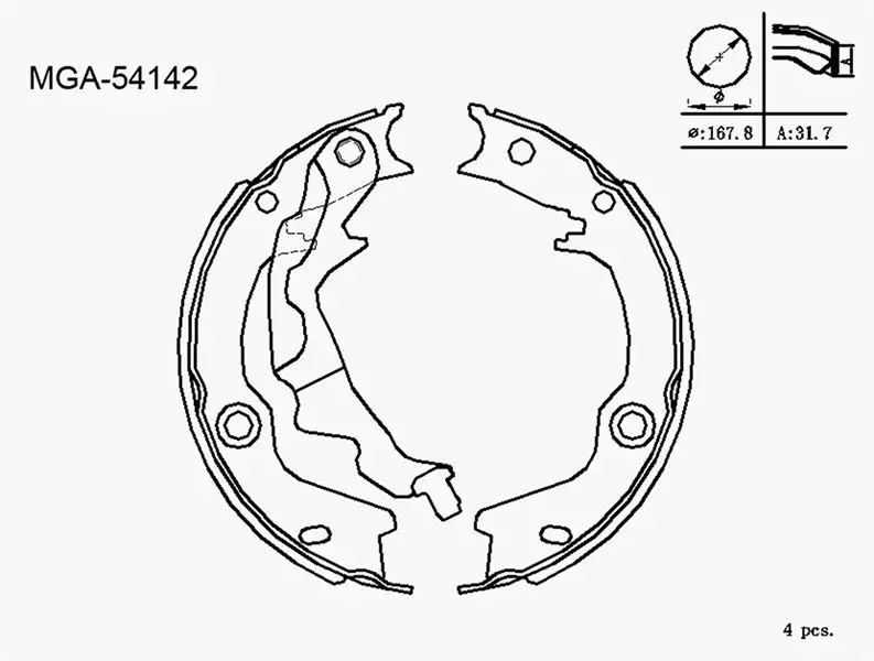 MGA 54142 El Fren Balatası 583501GA00 resmi