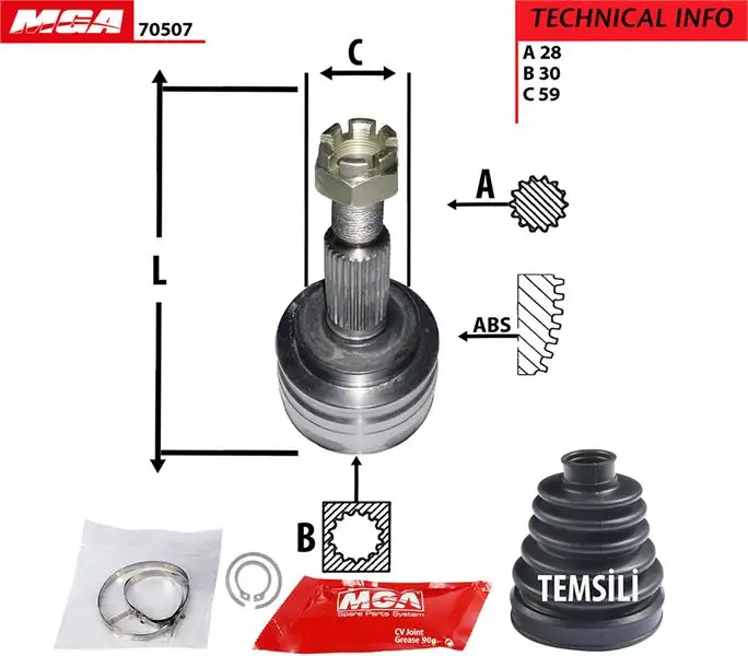MGA 70507 Aks Kafası (Dış) 2103200205 resmi