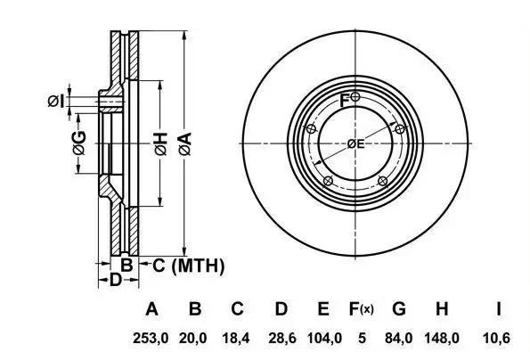 MGA 50228 Ön Fren Diski 5812944010 resmi
