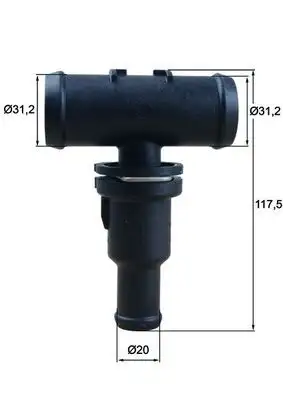 MAHLE TH5375 Termostat 1K0121087R resmi