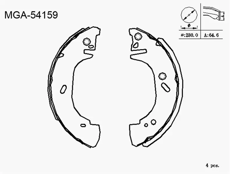 MGA 54159 Arka Fren Balatası 94VB2200BB resmi