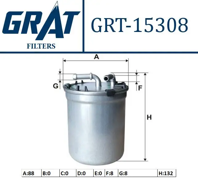 GRAT 15308 Yakıt Filtresi 6Q0127401F resmi