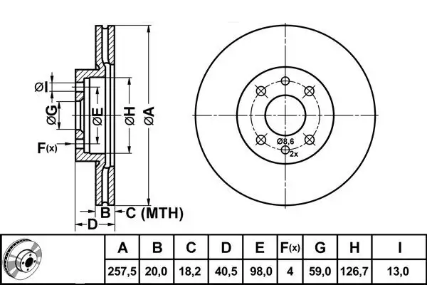 MGA 50100 Ön Fren Diski 51749124 resmi