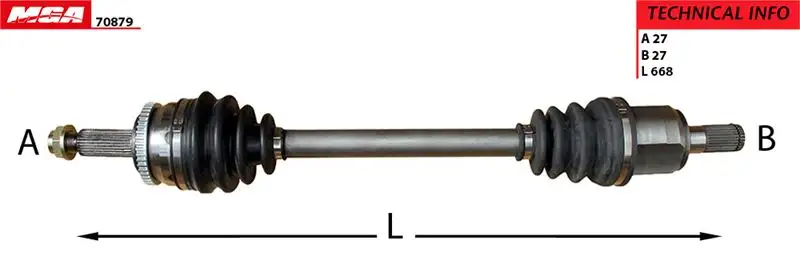 MGA 70879 Ön Aks (Sol) 495003X100 resmi