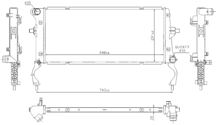 ORIS BHY911026 Radyatör 25310F2200 resmi