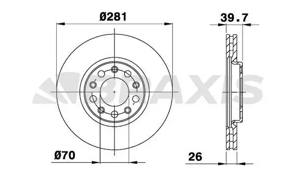 BRAXIS AE0780 Ön Fren Diski resmi