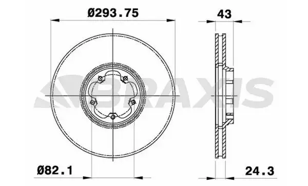 BRAXIS AE0080 Ön Fren Diski 4041428 resmi