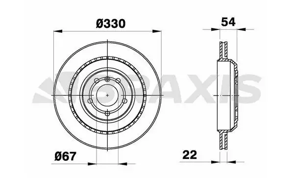 BRAXIS AE0409 Arka Fren Diski A1644231312 resmi