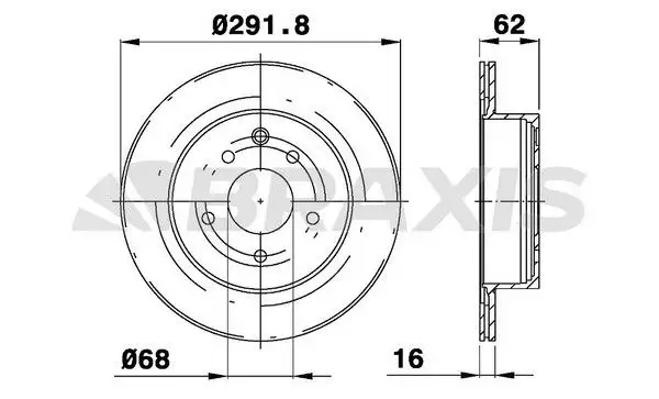 BRAXIS AE0127 Arka Fren Diski resmi
