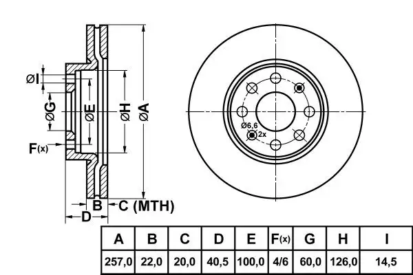 MGA 50106 Ön Fren Diski 93188917 resmi