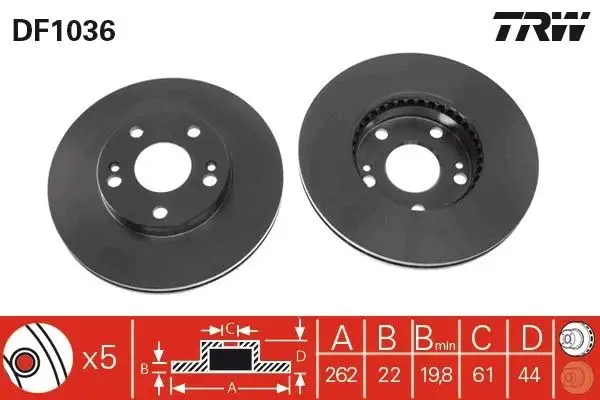 TRW DF1036 Ön Fren Diski resmi