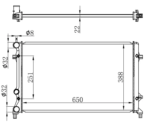 ORIS BVW023022 Radyatör 5C0121251D resmi