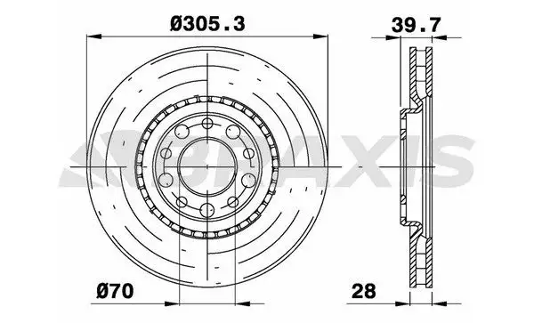 BRAXIS AE0220 Ön Fren Diski 51767381 resmi