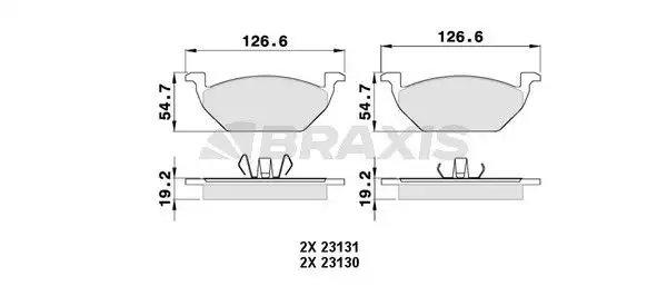 BRAXIS AA0007 Ön Fren Balatası resmi