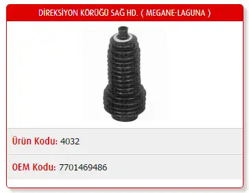 MASTER M4032 Rot Körüğü (Sağ) 7701469486 resmi