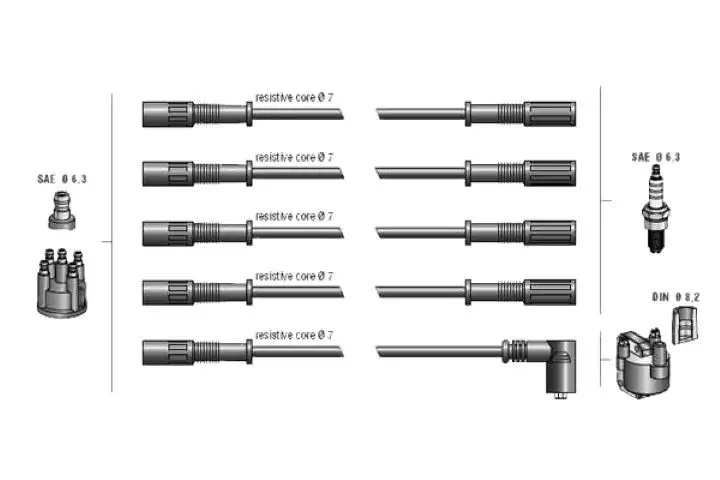 DODUCO 7715 Buji Kablosu 7620467B resmi