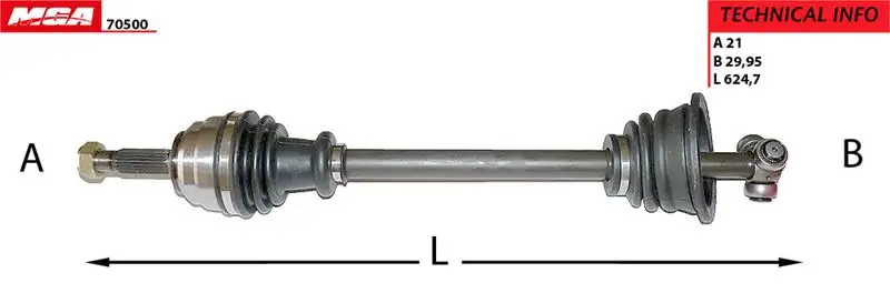 MGA 70500 Ön Aks (Sol) 8200236107 resmi